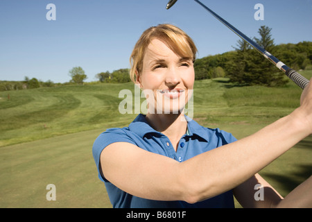 Portrait d'un golfeur Banque D'Images