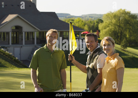 Portrait de golfeurs sur le Green Banque D'Images