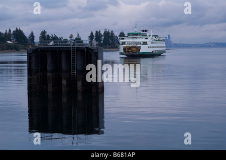 Seattle-Bainbridge Ferry, Bainbridge Island, Puget Sound, Washington, USA Banque D'Images