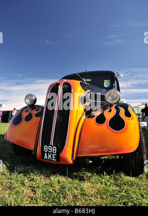 Ford Hotrod Pop flammé noir Banque D'Images