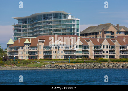 Inner Harbor Condominiums 'Victoria' 'l'île de Vancouver British Columbia Canada Banque D'Images