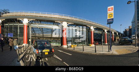 La gare de Lime Street, à Liverpool. Banque D'Images