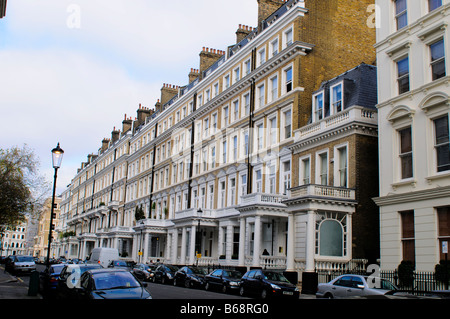 Maisons sur Queens Gate Gardens South Kensington SW7 London Banque D'Images