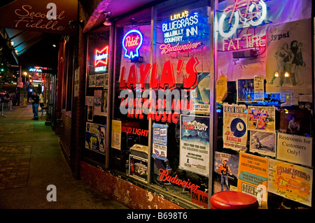 La musique country célèbres bars et restaurants sur Broadway à Nashville, au Tennessee Banque D'Images