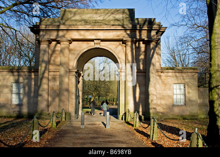 Entrée du Grand Lodge, Heaton Park, Manchester, Royaume-Uni. Banque D'Images