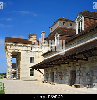 Saline Royale (Saline Royale), l'architecte Claude Nicolas Ledoux (1770), Arc et Senans, Franche Comte, France Banque D'Images