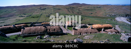 Chambre noire Garenin village de chaumières historique Carloway Isle Of Lewis, Western Isles Hébrides extérieures, en Écosse, Royaume-Uni Banque D'Images