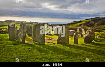 Cercle de pierres de Drombeg Glandore West Cork Irlande Banque D'Images