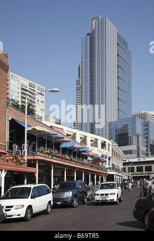 Nous USA United States États-unis Staat de Von Amerika Amérique Washington Seattle Elliott Bay Pike Place Market Banque D'Images