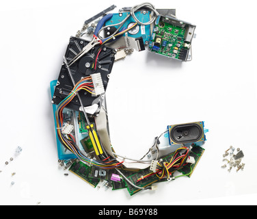 C'est pour l'ordinateur fabriqué à partir de composants de l'ordinateur Banque D'Images