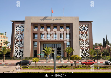 Bank Al Maghrib à Marrakech, Maroc Banque D'Images