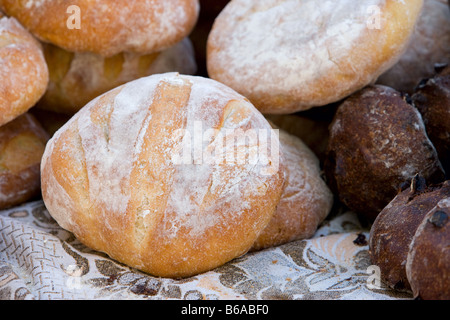 Miches de pain maison. Banque D'Images