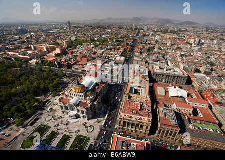 Mexique, Mexico, vue de Torre Latino America. Banque D'Images