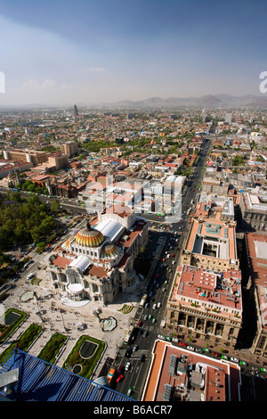 Mexique, Mexico, vue de Torre Latino America. Banque D'Images