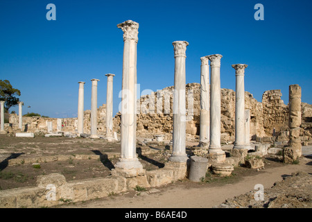 Salamine site archéologique romain courtyard Chypre du Nord Banque D'Images