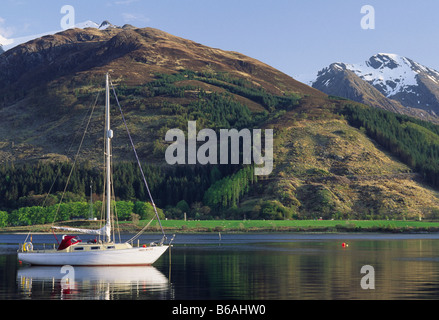 La baie d'Évêques sur le Loch Leven près de North Ballachulish, Lochaber, Highland, Scotland, UK. Banque D'Images