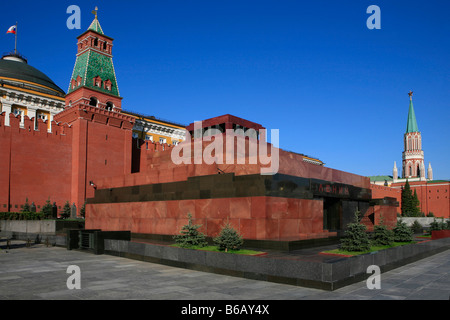 Le mausolée de Lénine (1924) à la place Rouge à Moscou, Russie Banque D'Images