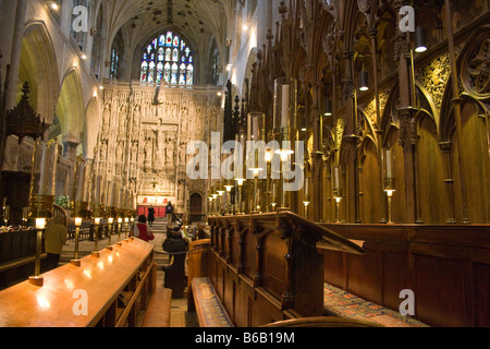 La cathédrale de Winchester, Hampshire, Royaume-Uni Banque D'Images