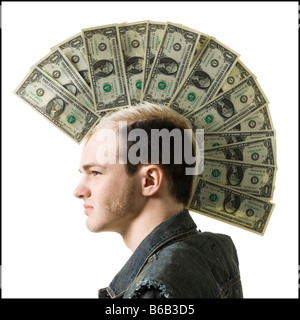 Homme avec un mohawk Banque D'Images