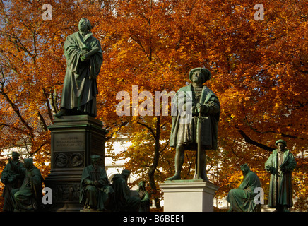 Martin Luther monument à Worms Rhénanie-palatinat Rheinhessen Allemagne Banque D'Images