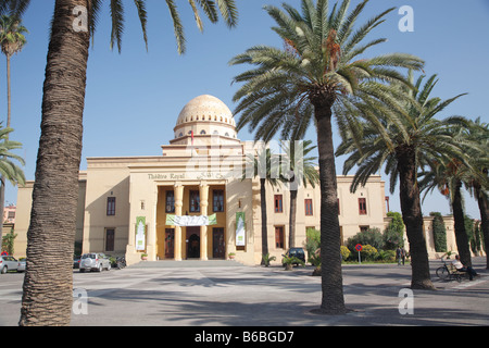 Le Théâtre Royal, ville nouveau, Marrakech, Maroc, Afrique Banque D'Images