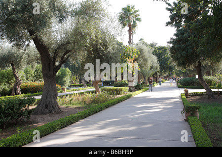 City Park, Ville nouveau, Marrakech, Maroc, Afrique Banque D'Images