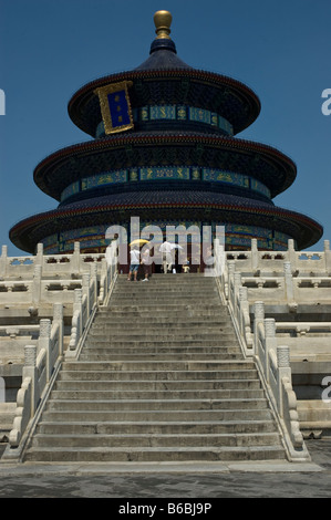 Salle de prière pour les bonnes récoltes dans le parc du temple du ciel, Beijing Banque D'Images