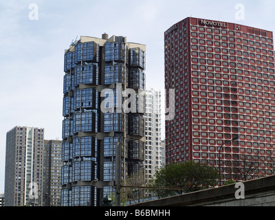 Hôtels près de Eiffel Tower, Paris, France Banque D'Images