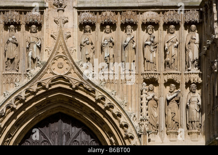 Beverley Minster fondée au 8ème siècle construite principalement 13e 14e siècles sculptures East Riding of Yorkshire UK Grande Bretagne Banque D'Images