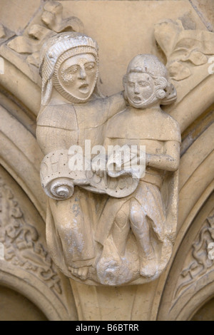 Beverley Minster fondée au 8ème siècle construite principalement 13e 14e siècles sculptures East Riding of Yorkshire UK Grande Bretagne Banque D'Images