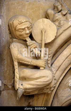 Beverley Minster fondée au 8ème siècle construite principalement 13e 14e siècles sculptures East Riding of Yorkshire UK Grande Bretagne Banque D'Images