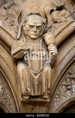 Beverley Minster fondée au 8ème siècle construite principalement 13e 14e siècles sculptures East Riding of Yorkshire UK Grande Bretagne Banque D'Images