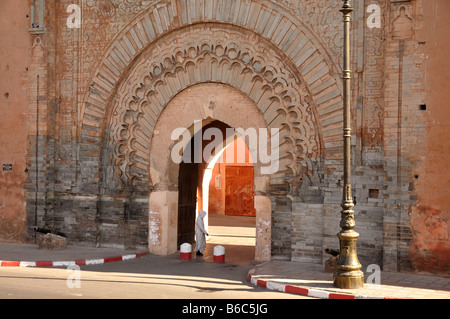 Bab Agnaou - l'une des 19 portes de Marrakech, Maroc Banque D'Images