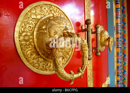 BBUDDHIST GOLDEN TEMPLE À BYLAKUPPE COORG KARNATAKA Banque D'Images