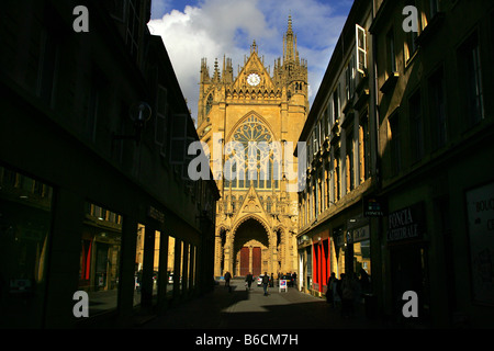 La Cathédrale St Etienne de Metz, en Lorraine. Banque D'Images