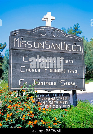 1er de la Californie, de l'Église, Mission San Diego Banque D'Images