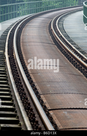 Courbant railroad track Banque D'Images
