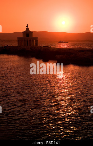 L'Europe, Grèce, Céphalonie, c'Argostoli, phare de Saint Theodore Banque D'Images