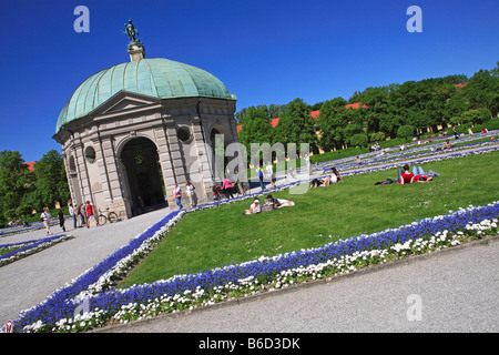 Allemagne, Munich, Residence Gardens Banque D'Images