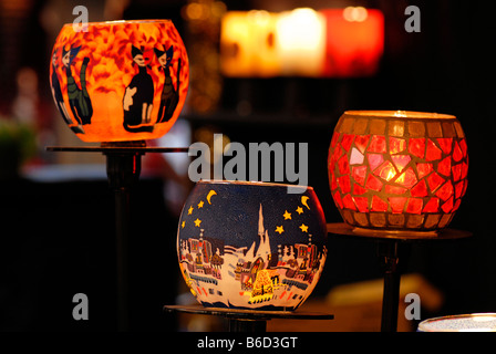 Motif d'un marché de Noël dans une ville allemande Banque D'Images