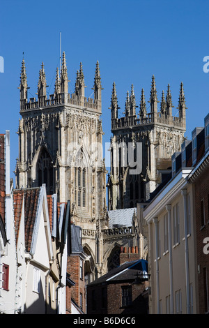 York York Minster cathedral le plus grand édifice gothique d'Europe du nord ouest Twin Towers 1472 North Yorkshire UK Banque D'Images