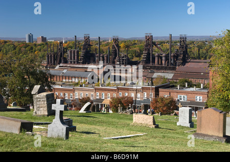 Cimetière la quatrième rue STEEL MILL WORKS BETHLEHEM PENNSYLVANIE USA Banque D'Images