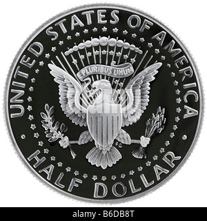 Demi-pièce d'un dollar US Banque D'Images