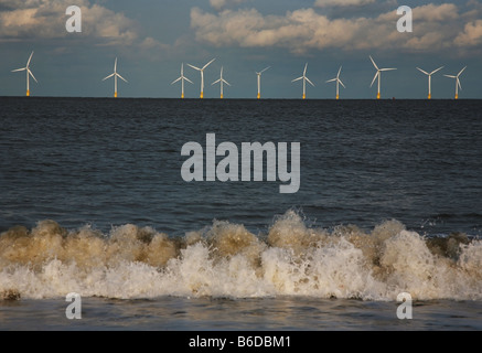 Éoliennes Scroby wind farm Sea Norfolk UK Banque D'Images