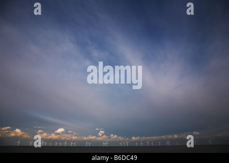 Éoliennes Scroby wind farm Sea Norfolk UK Banque D'Images