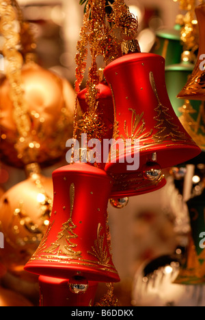 Motif d'un marché de Noël dans une ville allemande Banque D'Images