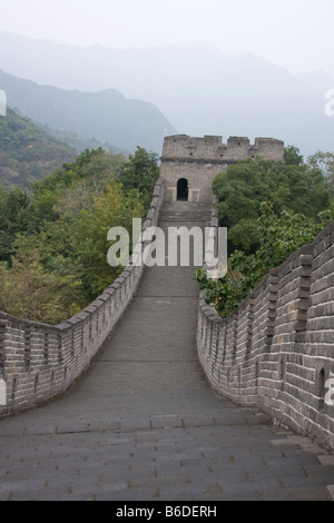 Une tour de guet sur la Grande Muraille de Chine Banque D'Images