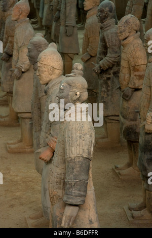 Guerriers de terre cuite à Xian, Chine Banque D'Images