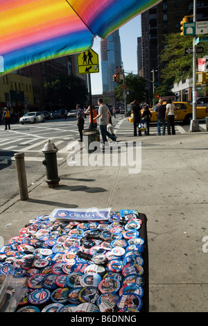 Boutons Obama New York City Banque D'Images