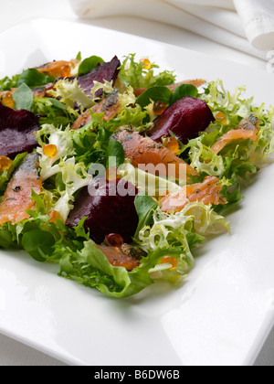 Salade de saumon Gravlax editorial food Banque D'Images